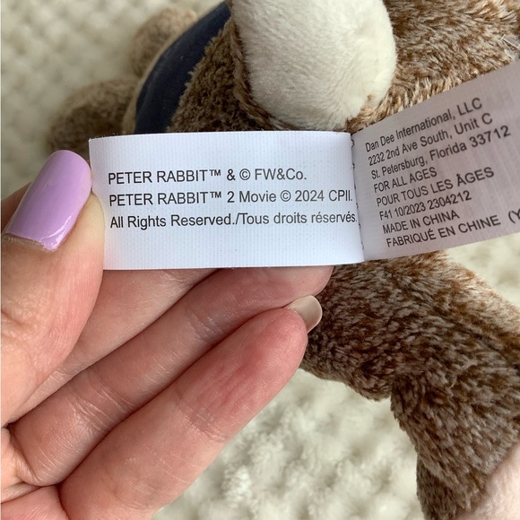 Dan Dee International Plush Peter Rabbit Stuffed Animal Bunny Toy - Picture 9 of 13